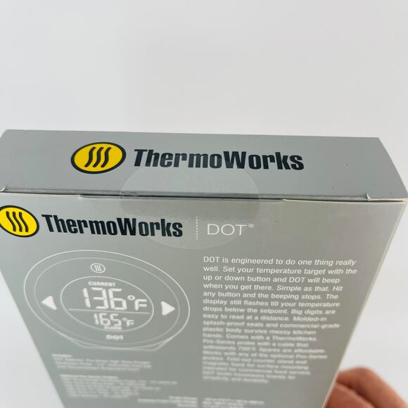 THERMOWORKS Pro Series Digital DOT Alarm Thermometer Temperature Orange - Picture 3 of 6